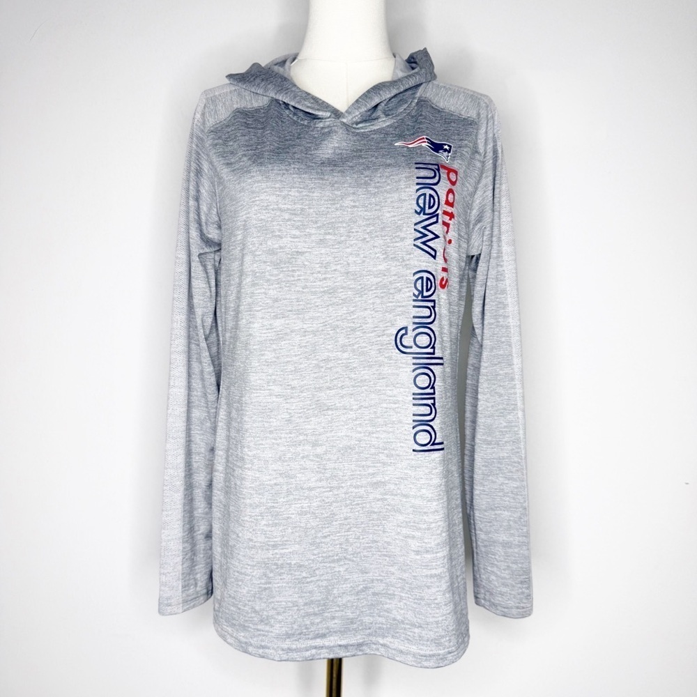 Majestic Fan Fashion New England Patriots Hooded Shirt Women’s Size Large